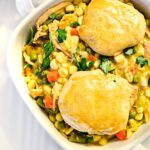 chicken pot pie with biscuit topping