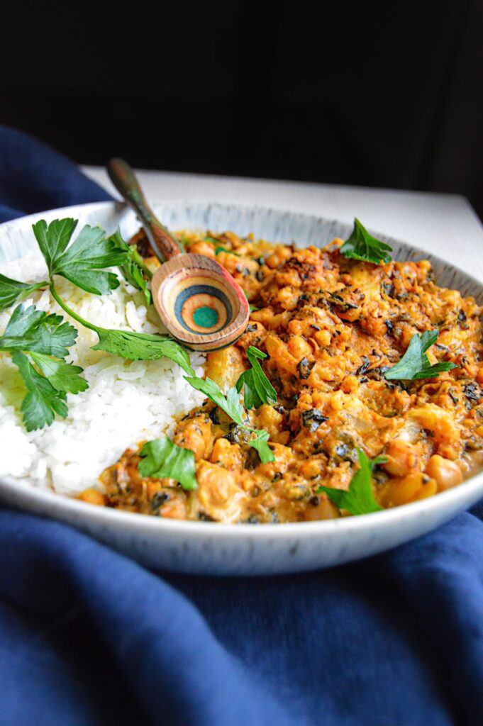 Indian vegan chickpea curry
