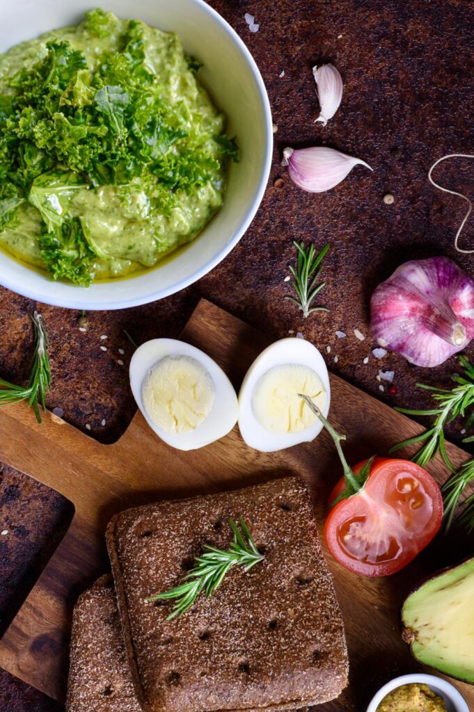 creamy kale and almond dip